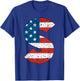 Letter S USA Flag Matching 4th of July Family Red White Blue T-Shirt - T-Shirt | Royal