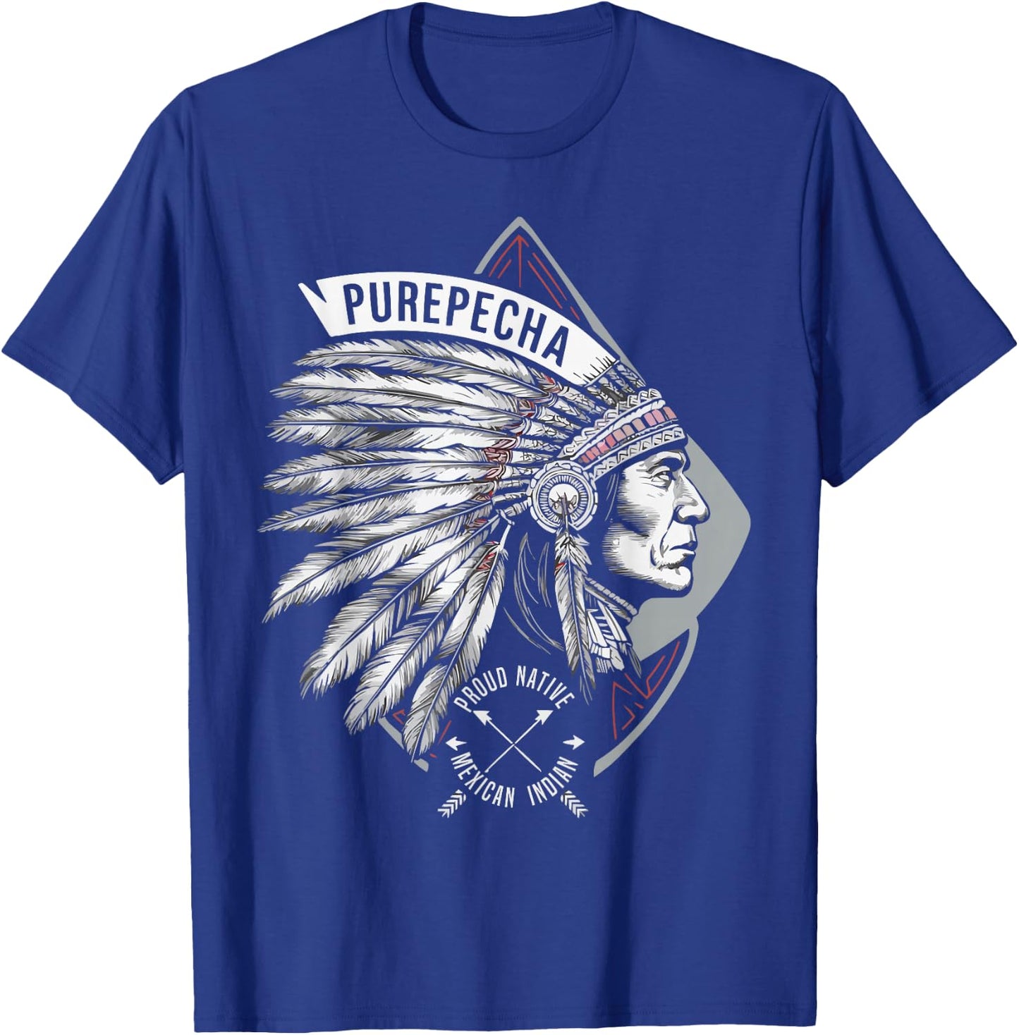 Indigenous People Mexico Native American Purepecha Tribe T-Shirt - T-Shirt | Royal