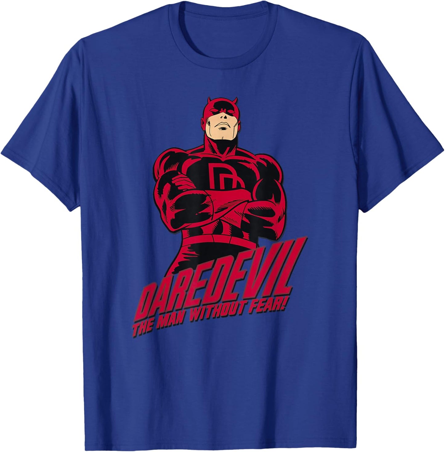 Marvel Daredevil The Man Without Fear Vintage Comic Icon Small T-Shirt - T-Shirt | Royal
