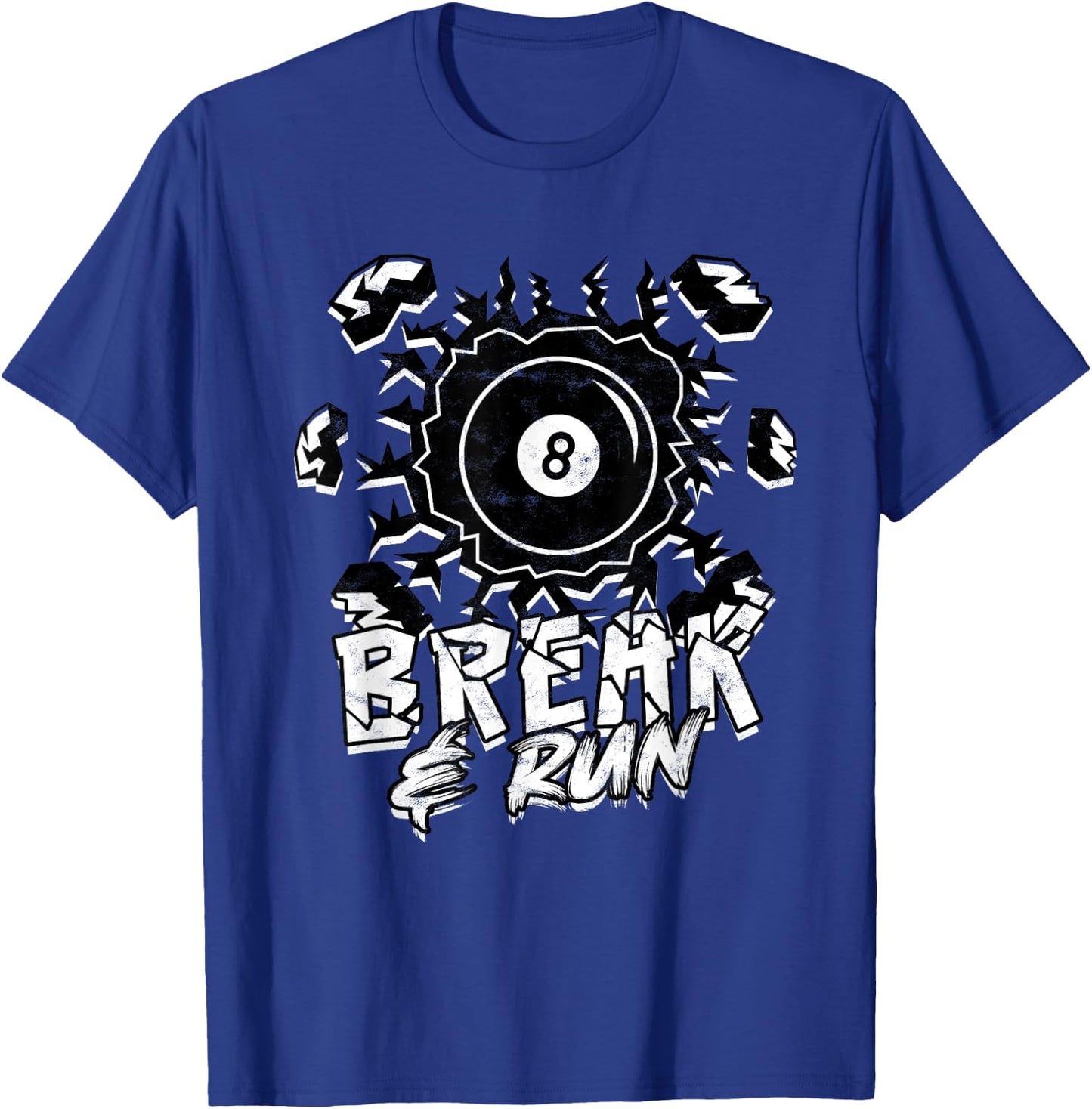 8-Ball Billiards Break & Run T-Shirt - T-Shirt | Royal