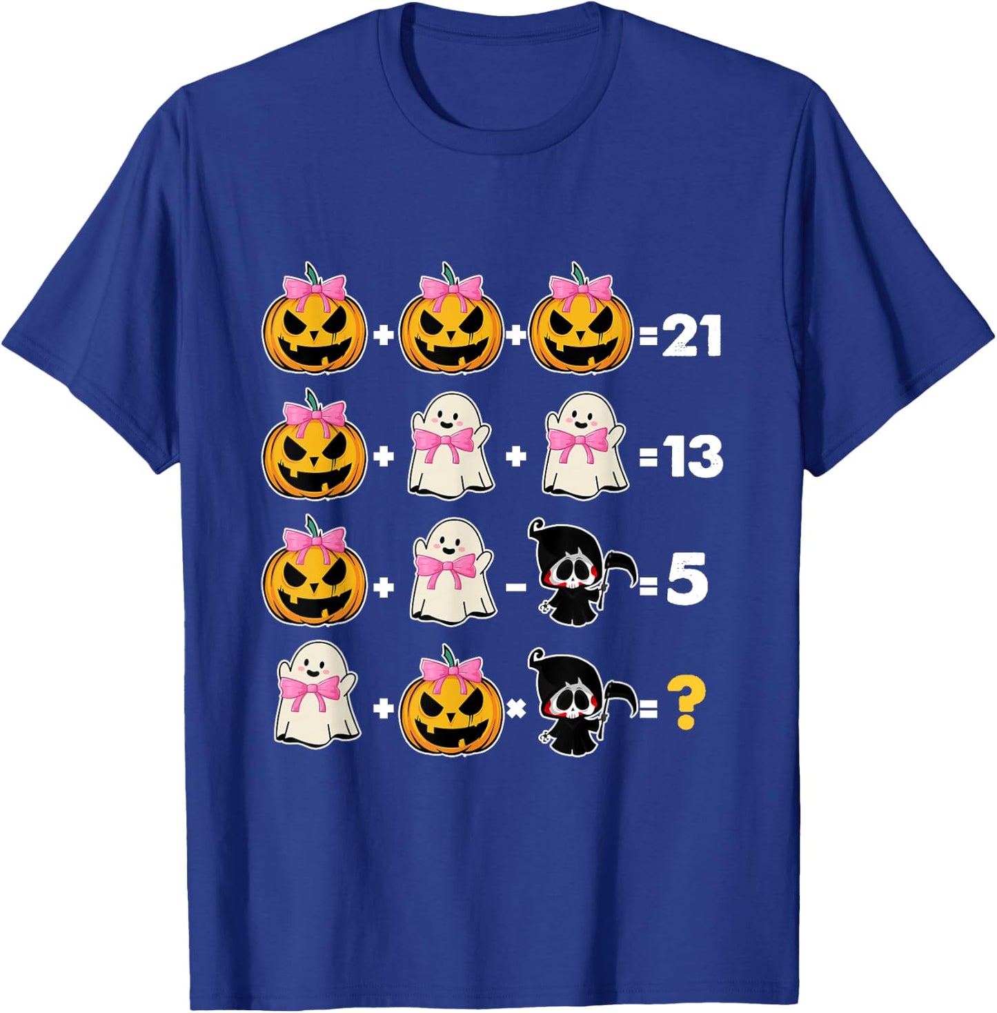 Halloween Math Teacher Men Women Order Of Operations T-Shirt - T-Shirt | Royal