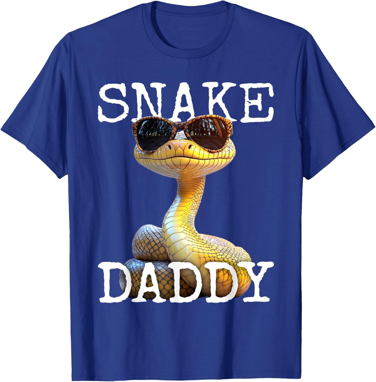 Snake Daddy Dad Snake Father Fathers Day Papa Cute Snakes T-Shirt - T-Shirt | Royal