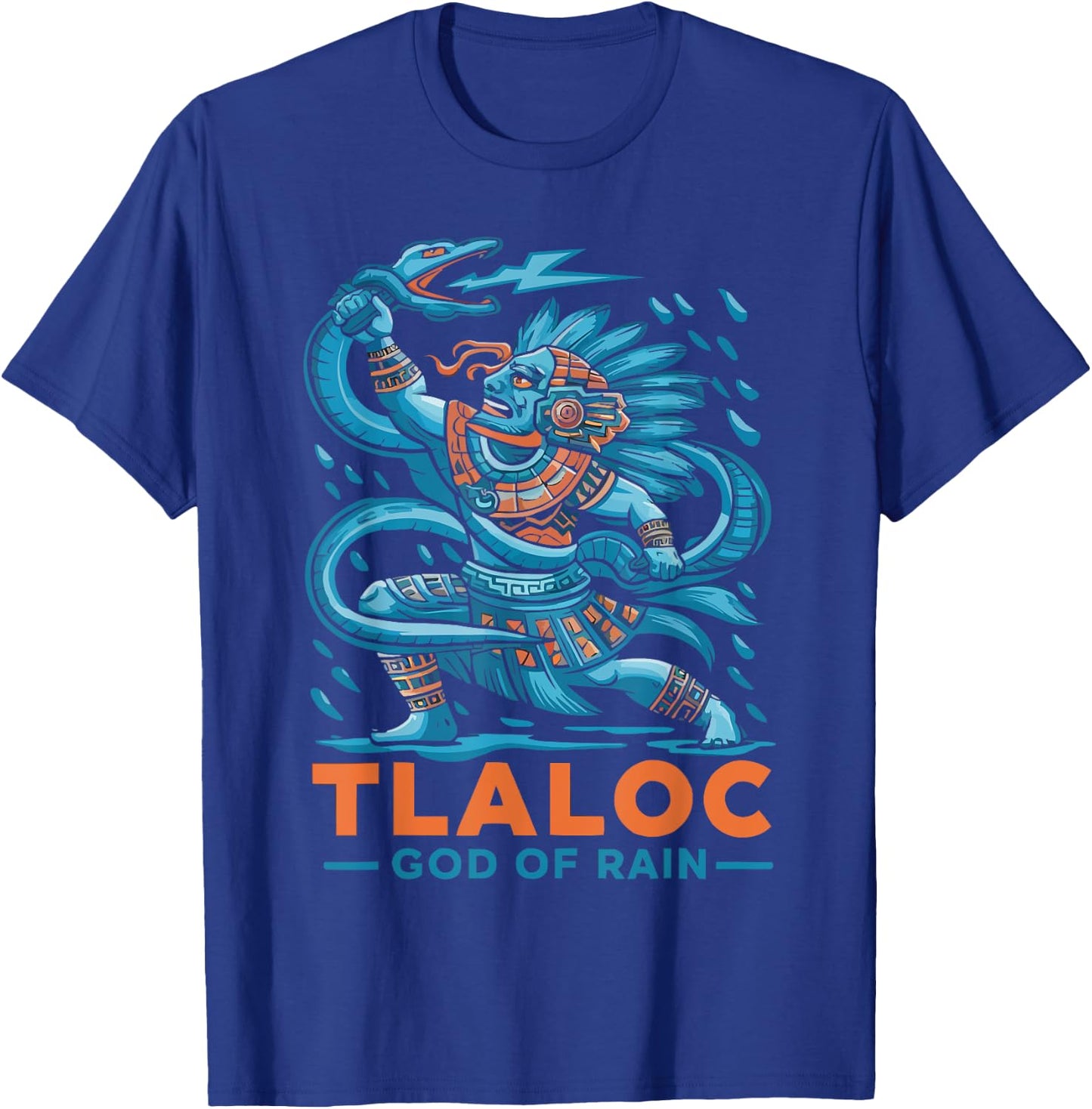 Aztec God Aztec Culture Mayan Indigenous Tlaloc Statue T-Shirt - T-Shirt | Royal