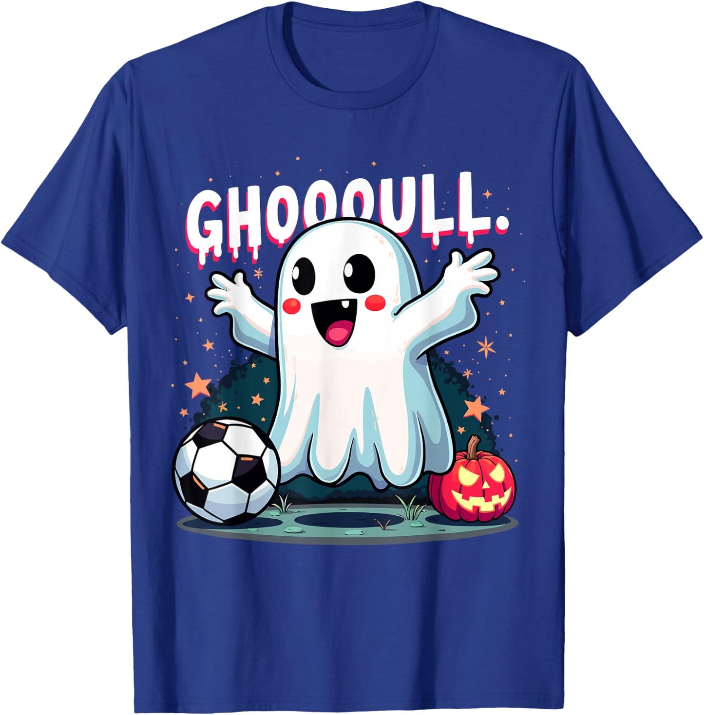 Ghoooal Soccer Ghost Halloween Funny Soccer Halloween T-Shirt - T-Shirt | Royal