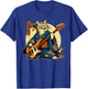 Japanese Samurai Cat Playing The Bass T-Shirt - T-Shirt | Royal