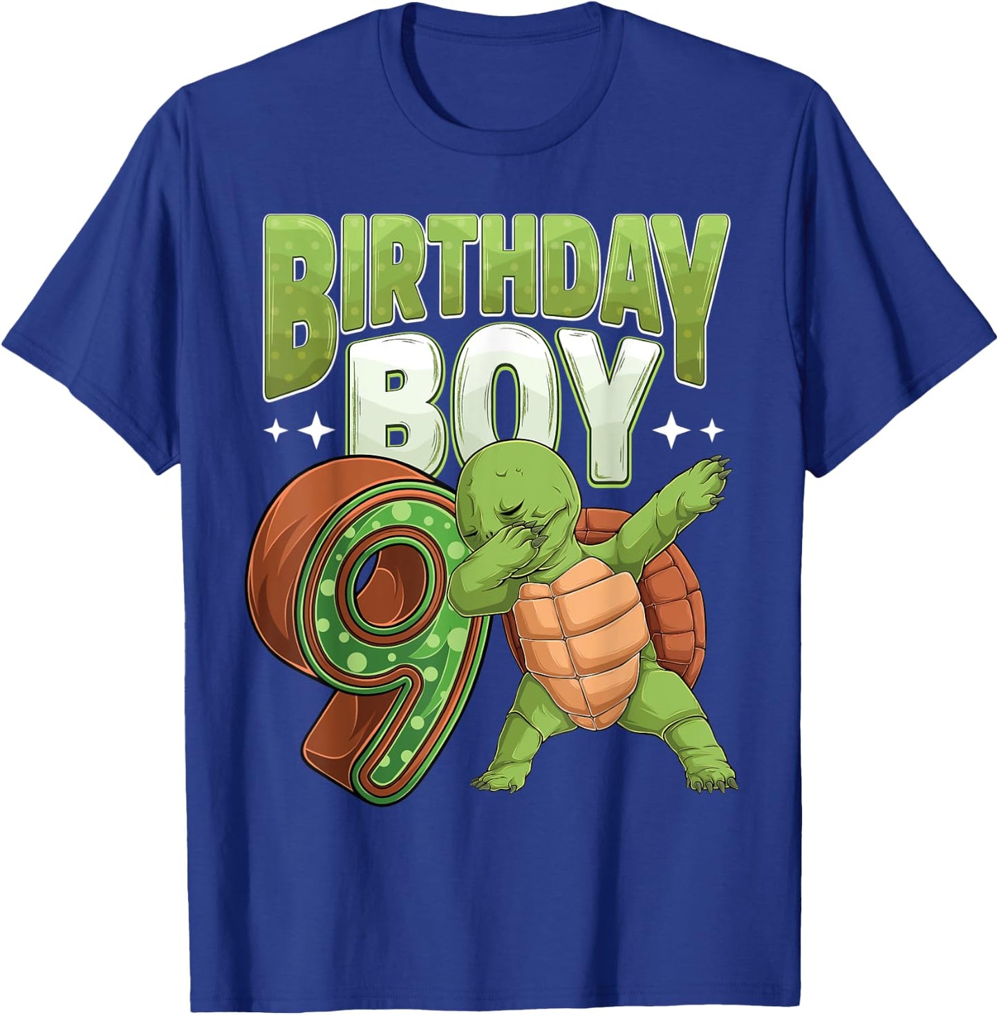 9 year old Turtle animal lovers 9th Birthday Boy T-Shirt - T-Shirt | Royal