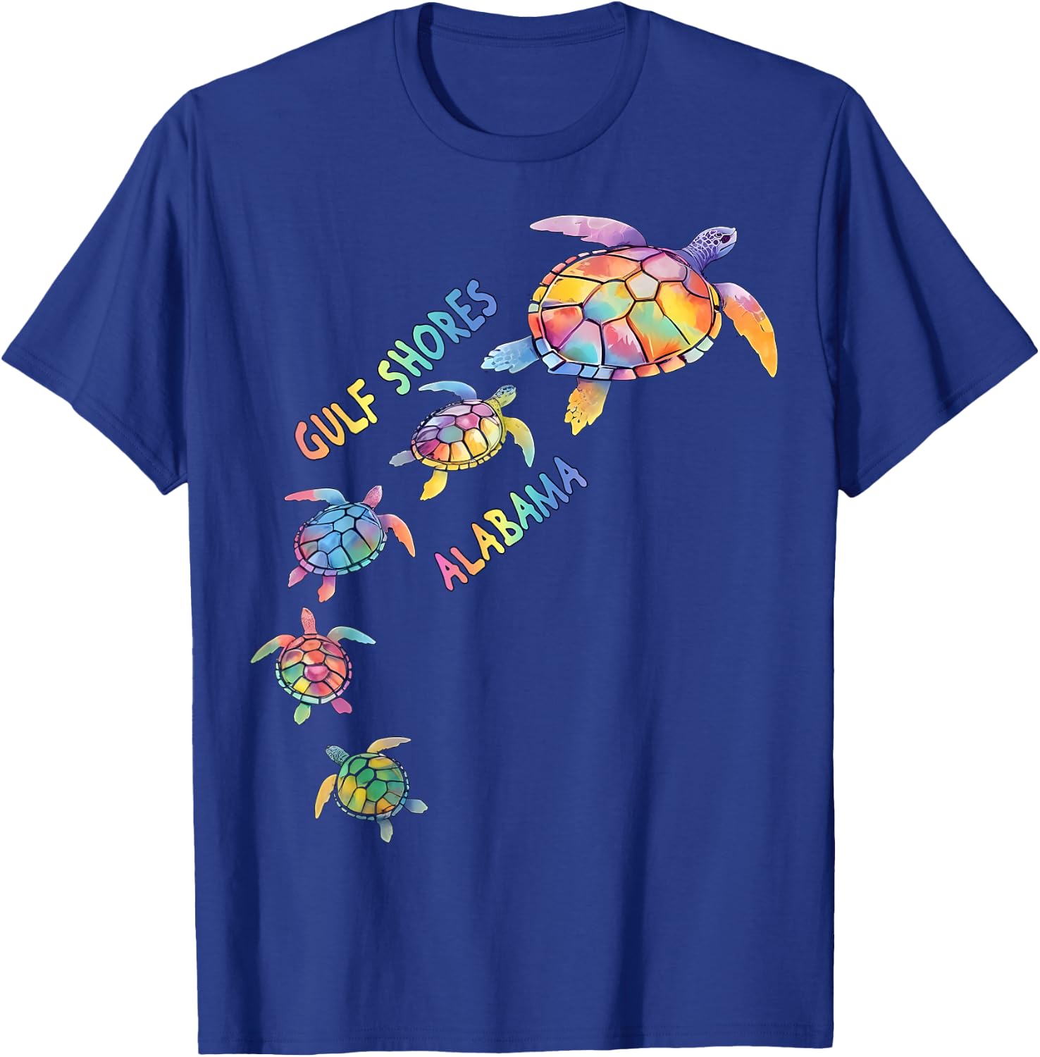 Gulf Shores Alabama Sea Turtle Lover Beach Vacation T-Shirt - T-Shirt | Royal