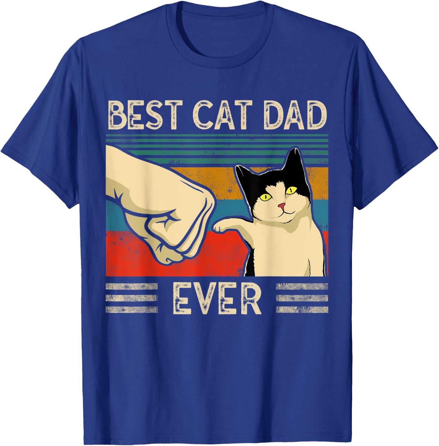 Best Cat Dad Ever Cat Dad T-Shirt - T-Shirt | Royal