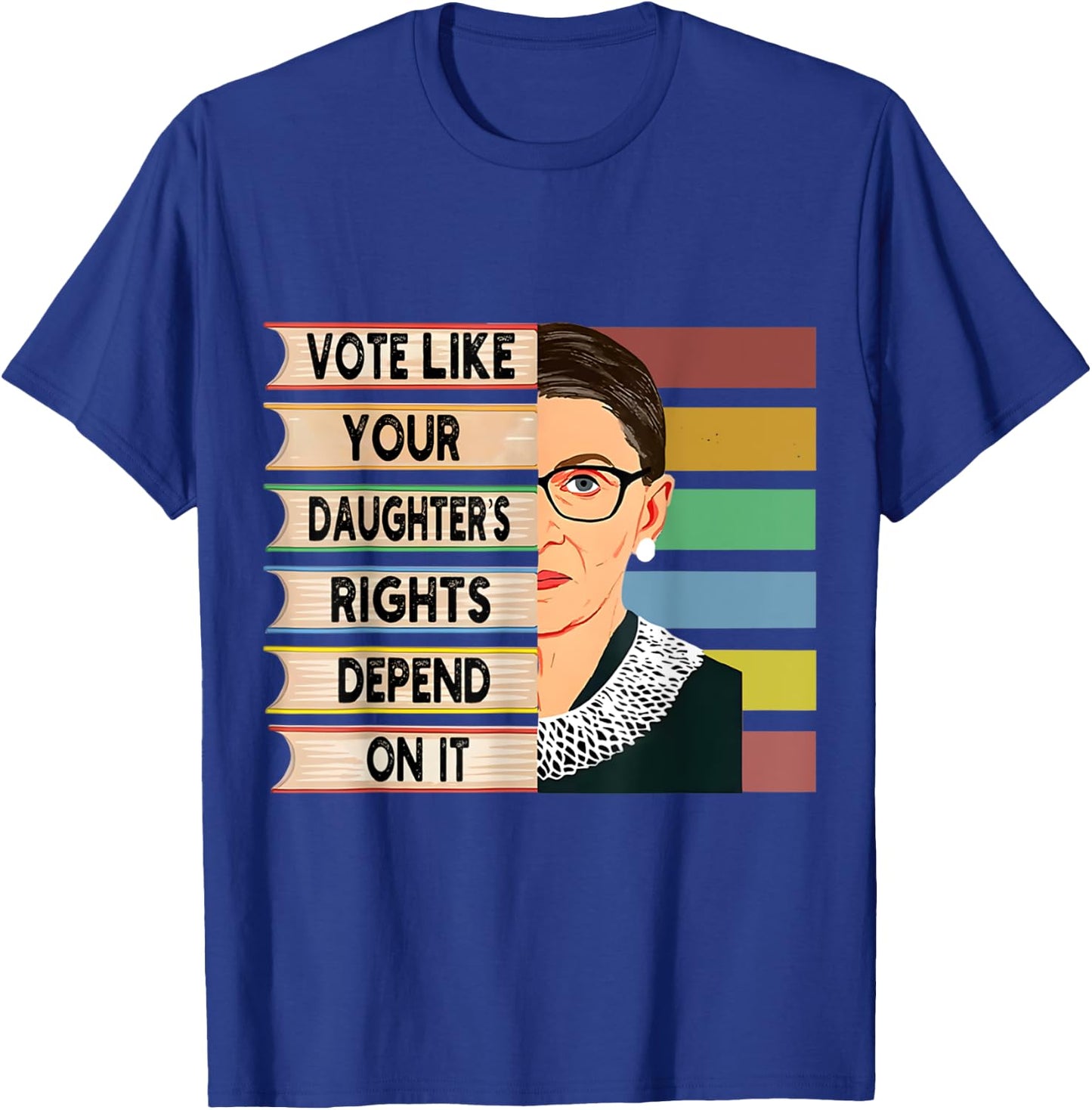 Feminist Ruth Bader Ginsburg RBG Quote Girl With Book Women T-Shirt - T-Shirt | Royal