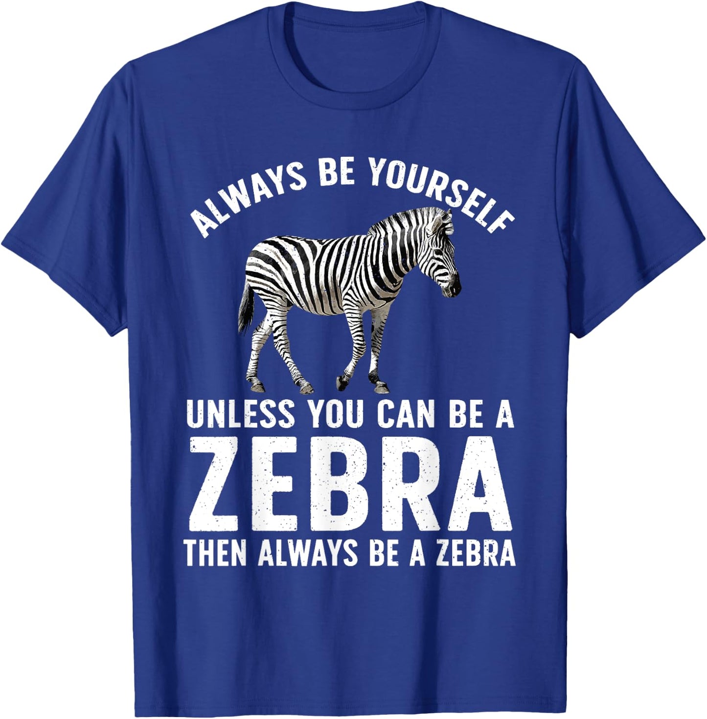 Funny Zebra Art Women Kids Zoo Animal Safari Zebra T-Shirt - T-Shirt | Royal