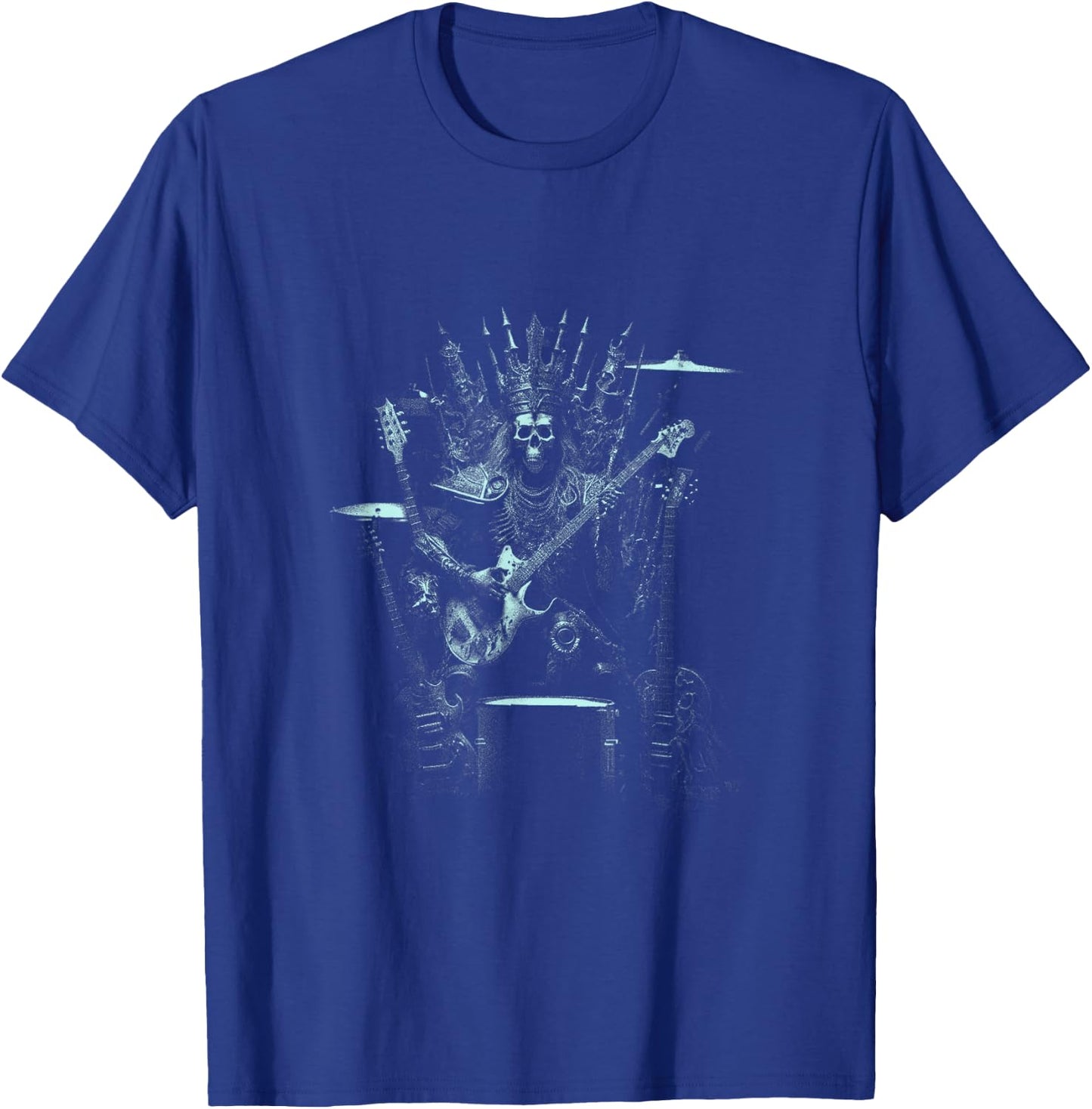 Guitar Musician Retro Rock Music Guitar Player T-Shirt - T-Shirt | Royal