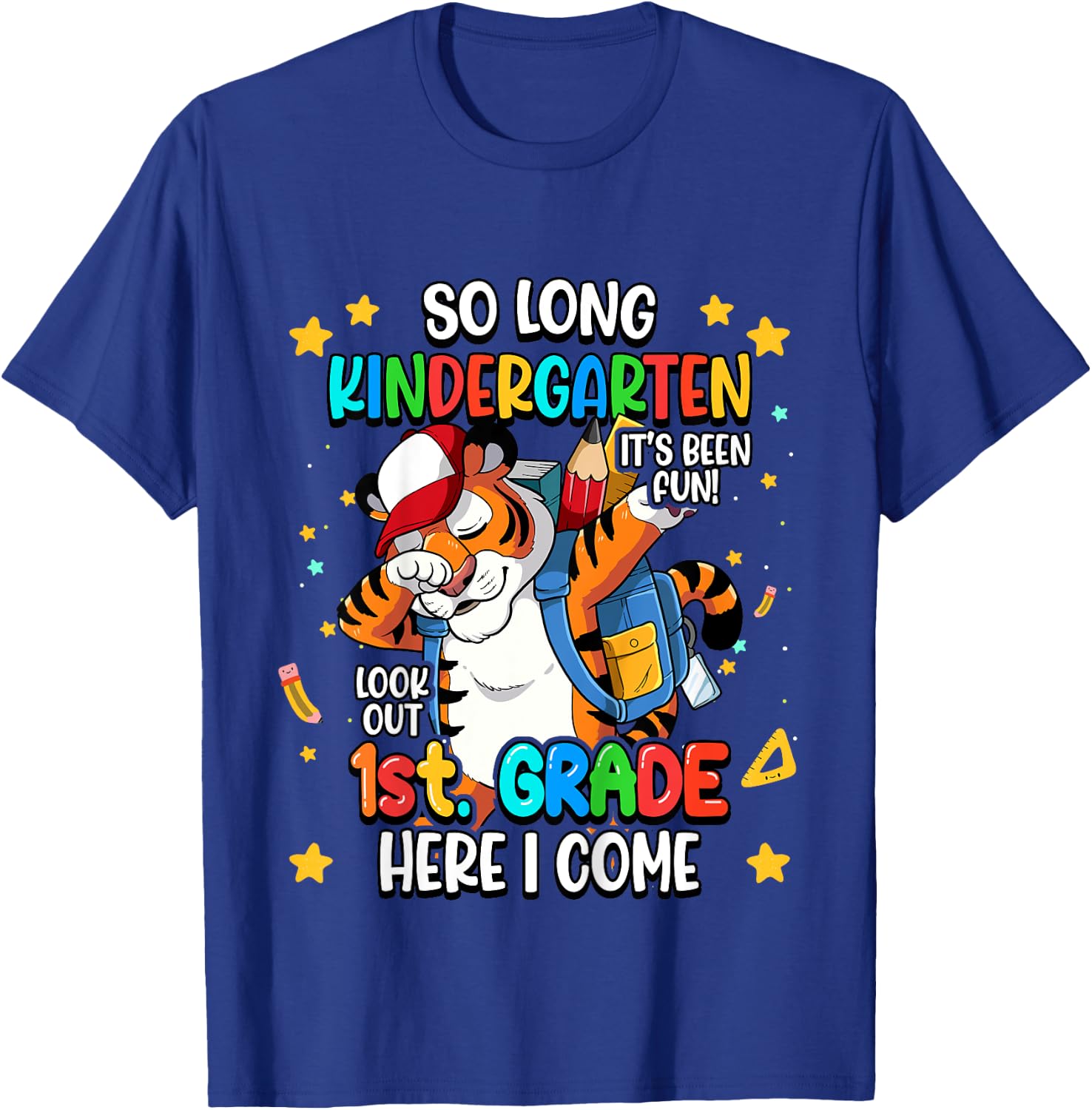 So Long Kindergarten Hello 1st Grade T-Shirt - T-Shirt | Royal