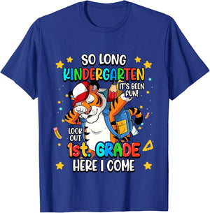 So Long Kindergarten Hello 1st Grade T-Shirt - T-Shirt | Royal