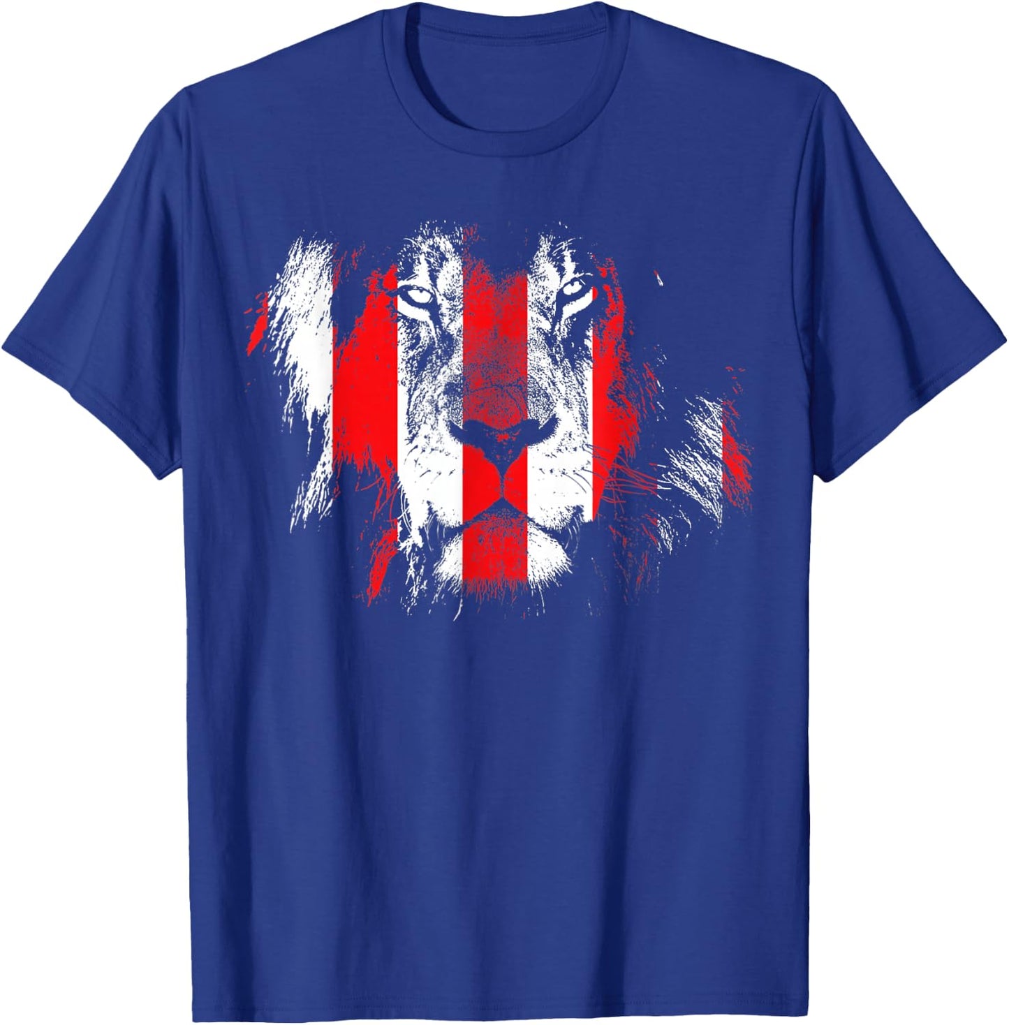 Red And White Lion Face Bilbao T-Shirt - T-Shirt | Royal