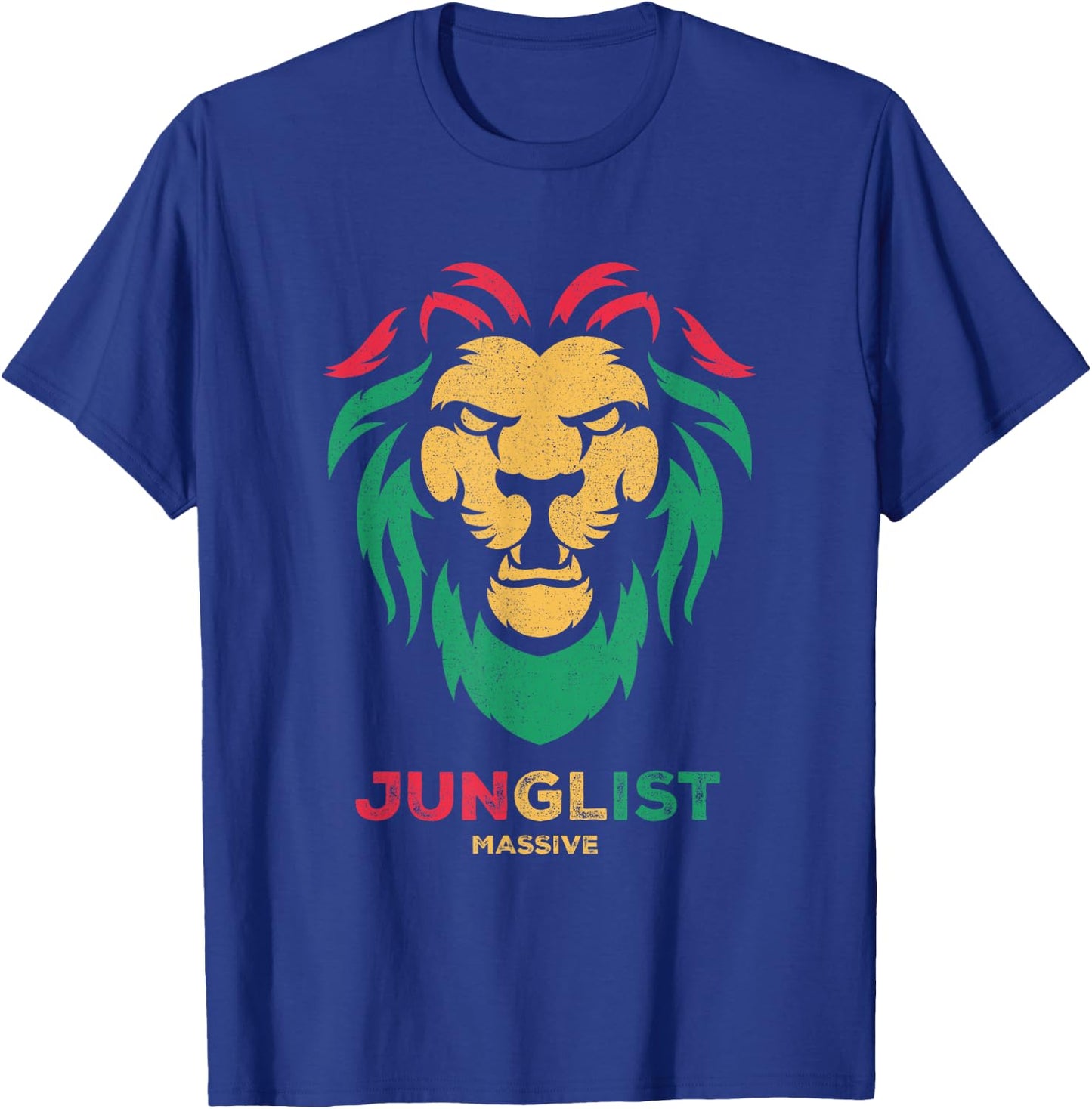 Junglist Massive, Drum & Bass, Jungle, DnB Music, Lion Head T-Shirt - T-Shirt | Royal