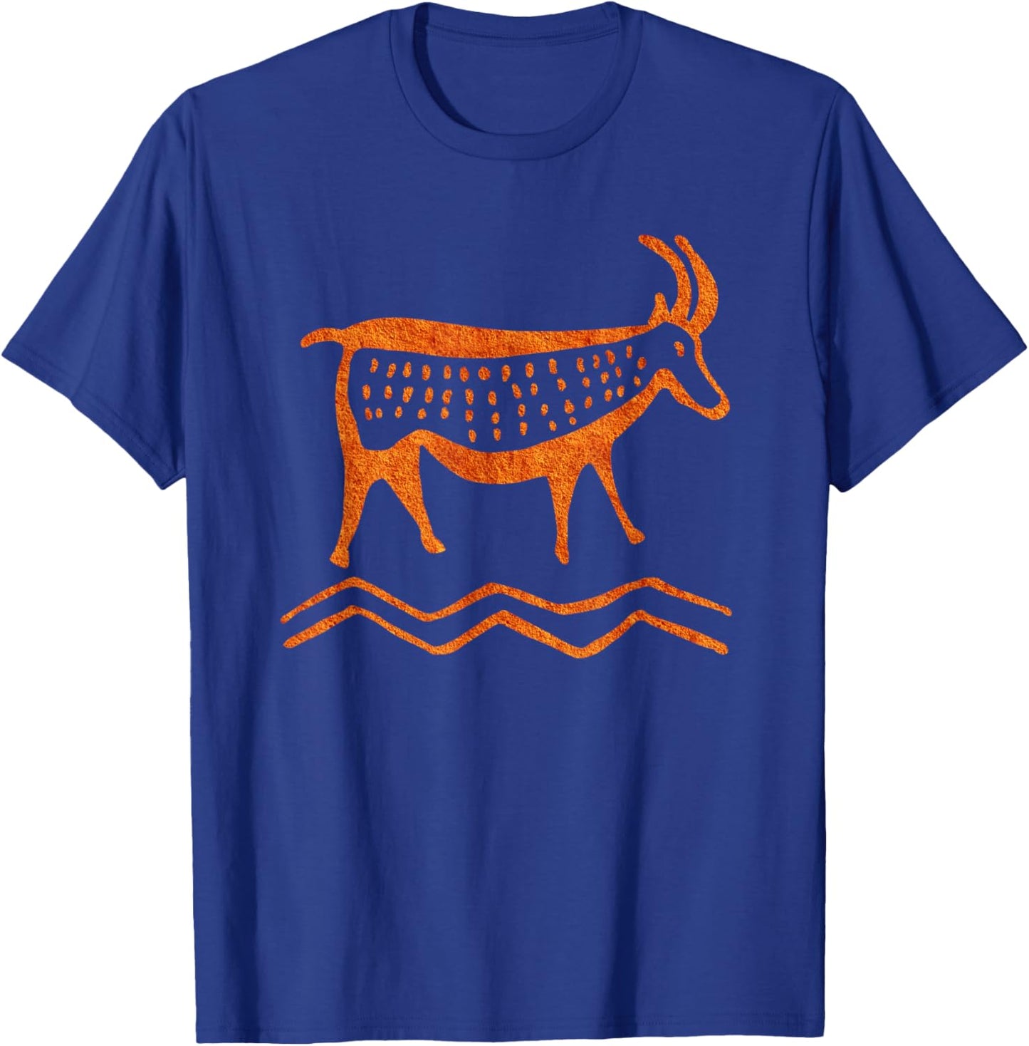 Paleo Goat Primitive Tribal Art Petroglyph T-Shirt - T-Shirt | Royal