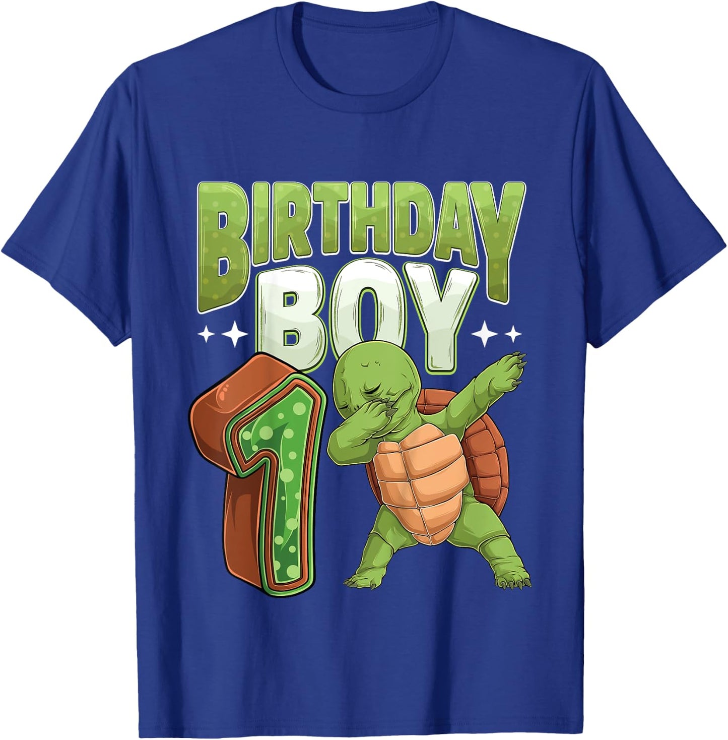 Kids 1 year old Turtle animal lovers 1st Birthday Boy T-Shirt - T-Shirt | Royal