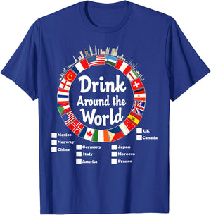 Adult Vacation Drinking Countries International National T-Shirt - T-Shirt | Royal