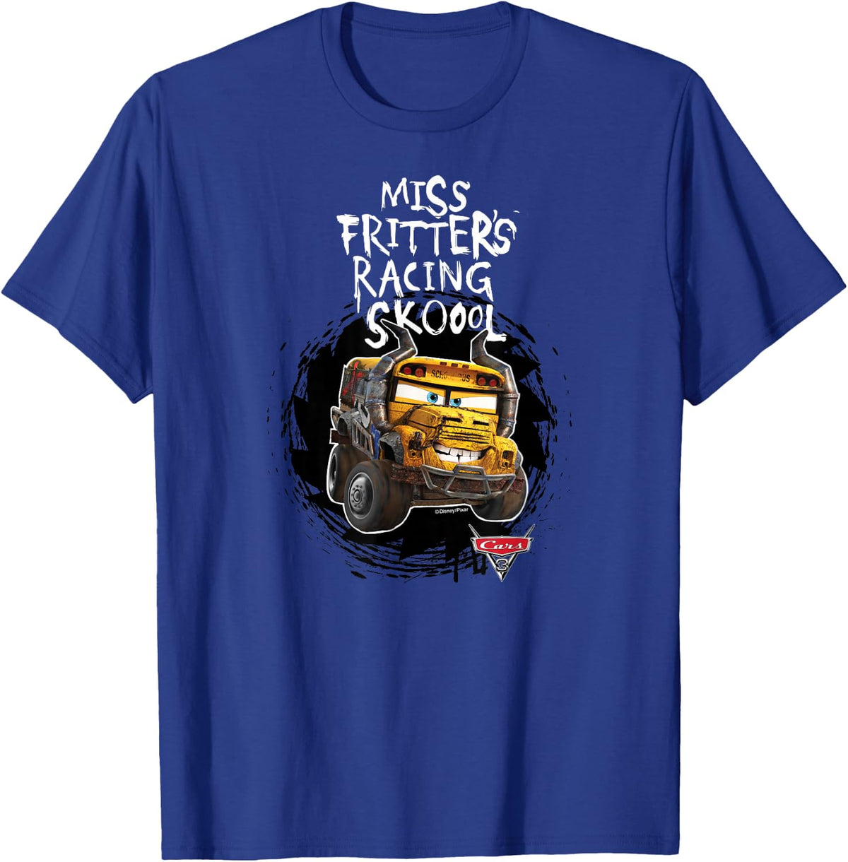 Cars - Miss Fritter's Racing Skoool T-Shirt - T-Shirt | Royal