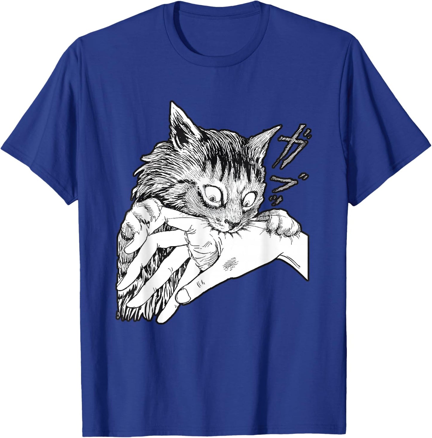 Cat Bite Funny Women T-Shirt - T-Shirt | Royal