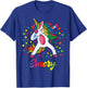 Emery Personalised Name Unicorn Girls Gift T-Shirt - T-Shirt | Royal