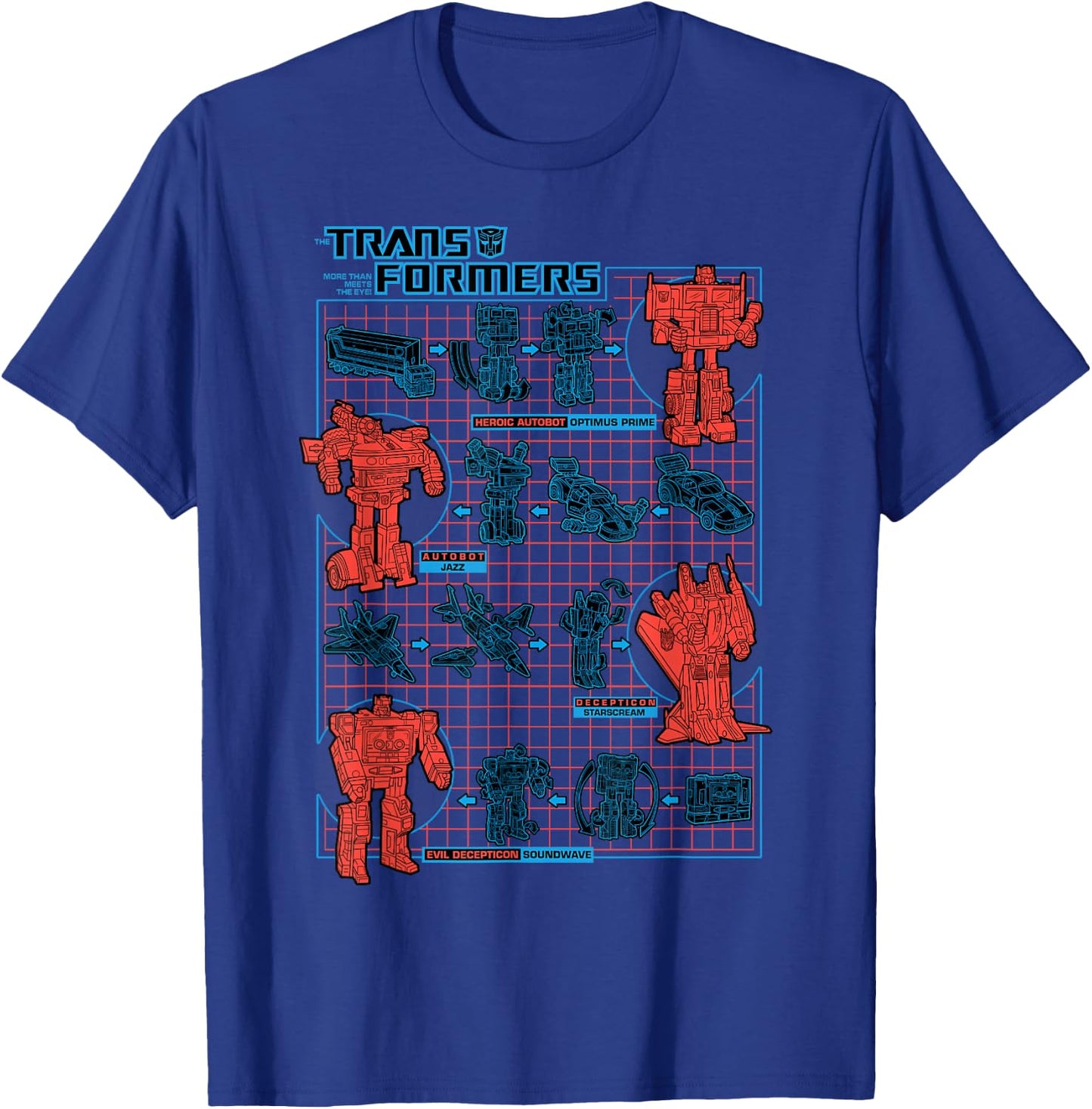Transformers How To Transform Schematic T-Shirt - T-Shirt | Royal
