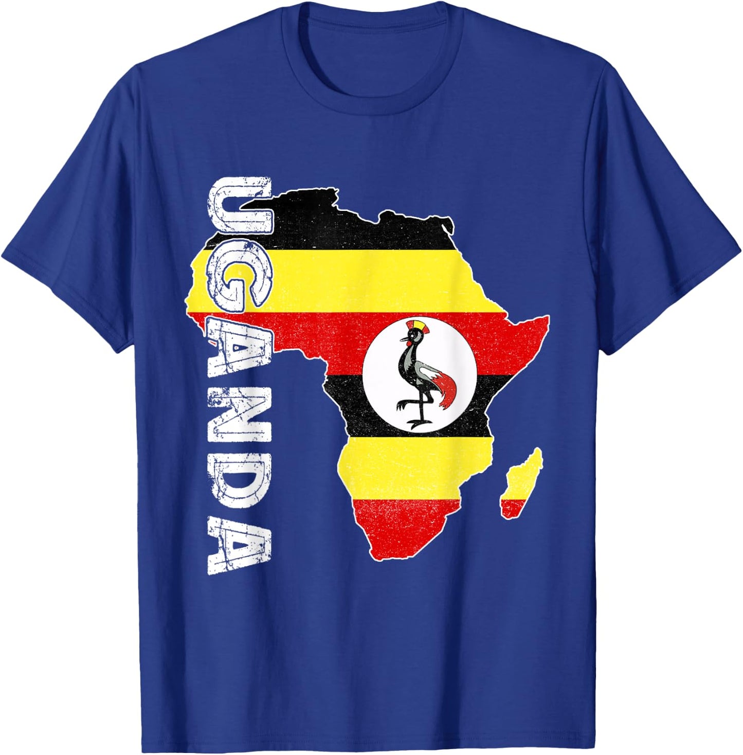 Uganda Map Ugandan Pride Ugandan Flag Africa Ugandan Roots T-Shirt - T-Shirt | Royal