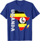 Uganda Map Ugandan Pride Ugandan Flag Africa Ugandan Roots T-Shirt - T-Shirt | Royal