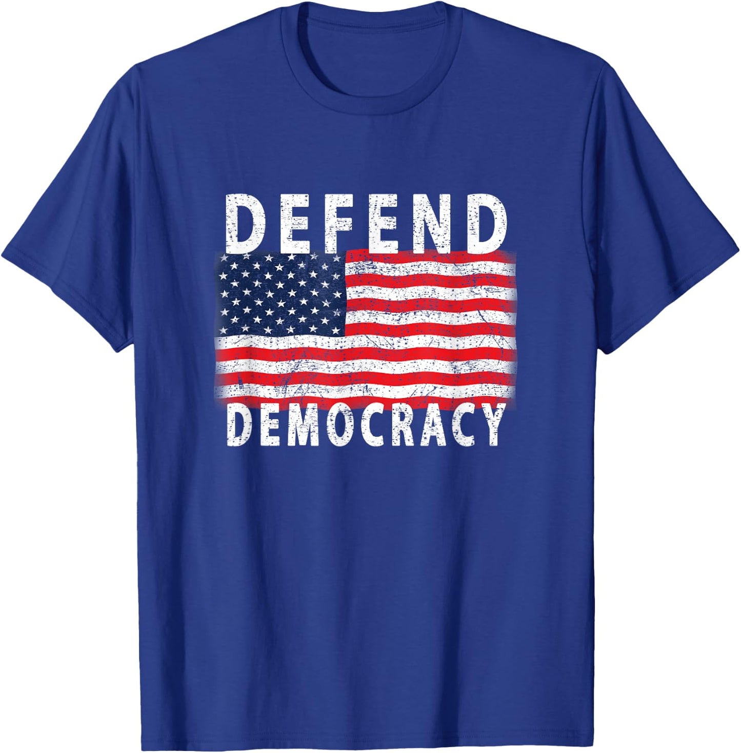 Defend Democracy Protect Voting Rights Save America Election T-Shirt - T-Shirt | Royal