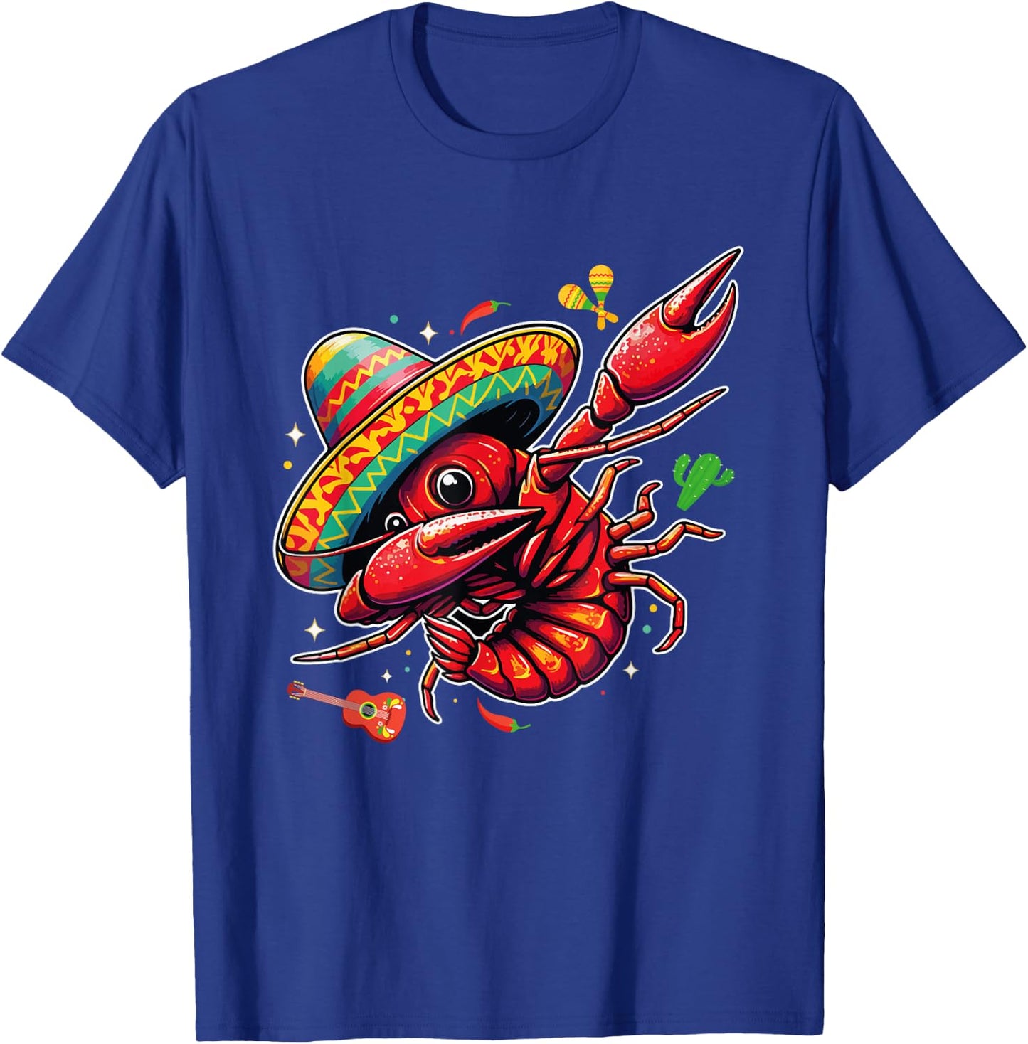 Cinco De Mayo Mexican food Party Funny Mexico Crawfish Boil T-Shirt - T-Shirt | Royal