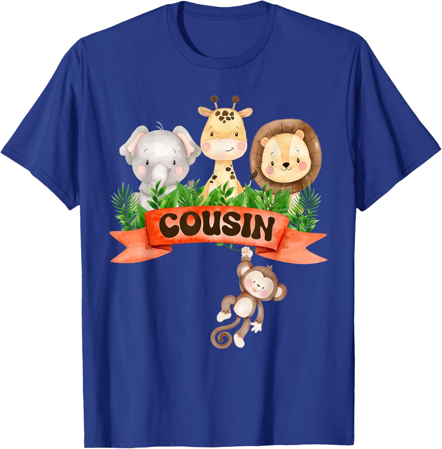 Cousin of the Wild One Zoo Birthday Safari Jungle Animal T-Shirt - T-Shirt | Royal