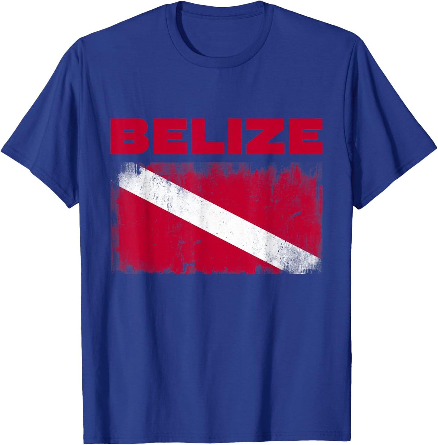 Belize Dive Flag Diving Scuba Diver Souvenir T-Shirt - T-Shirt | Royal