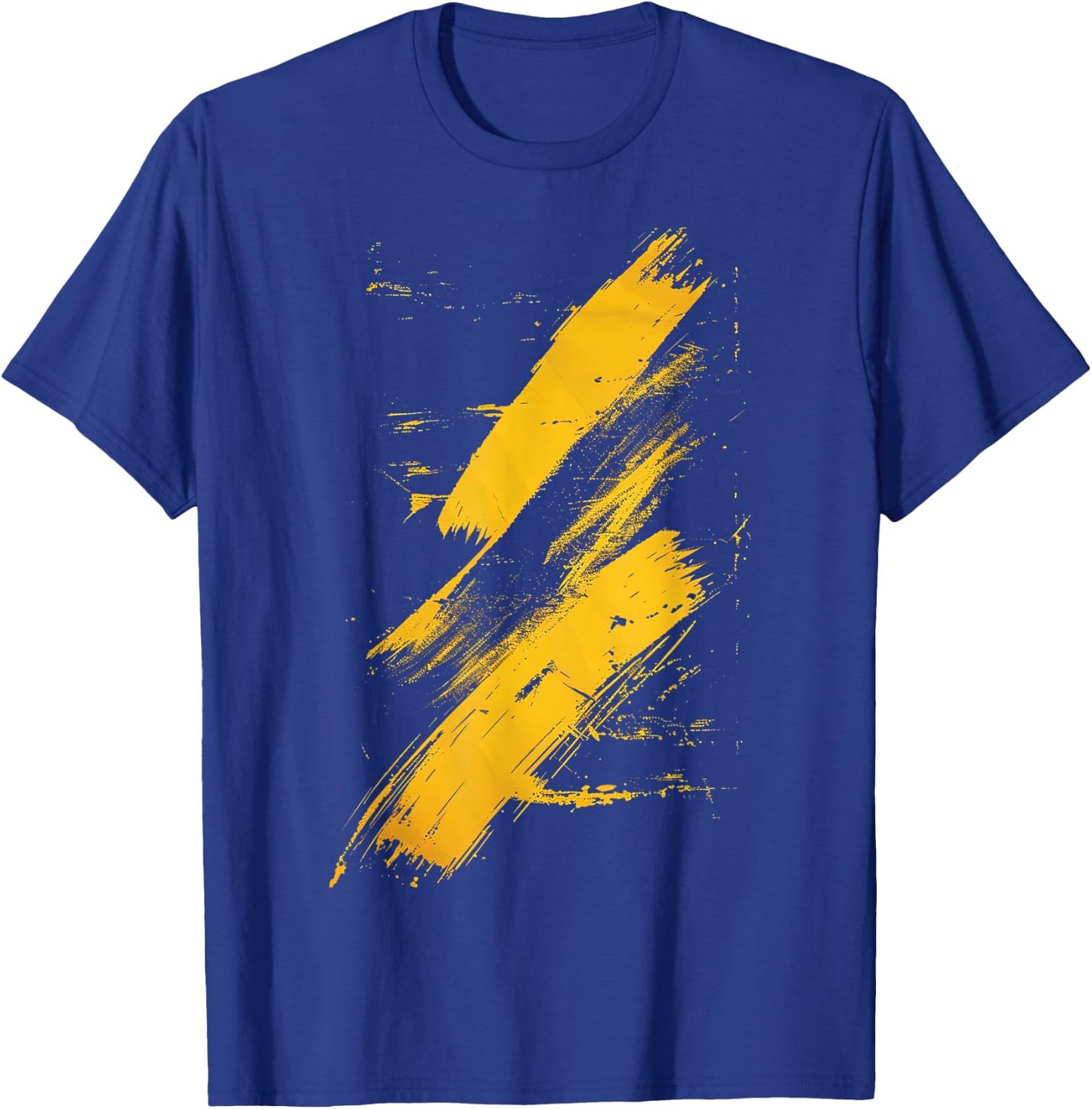 Yellow and Black Brushstrokes Graphic T-Shirt - T-Shirt | Royal