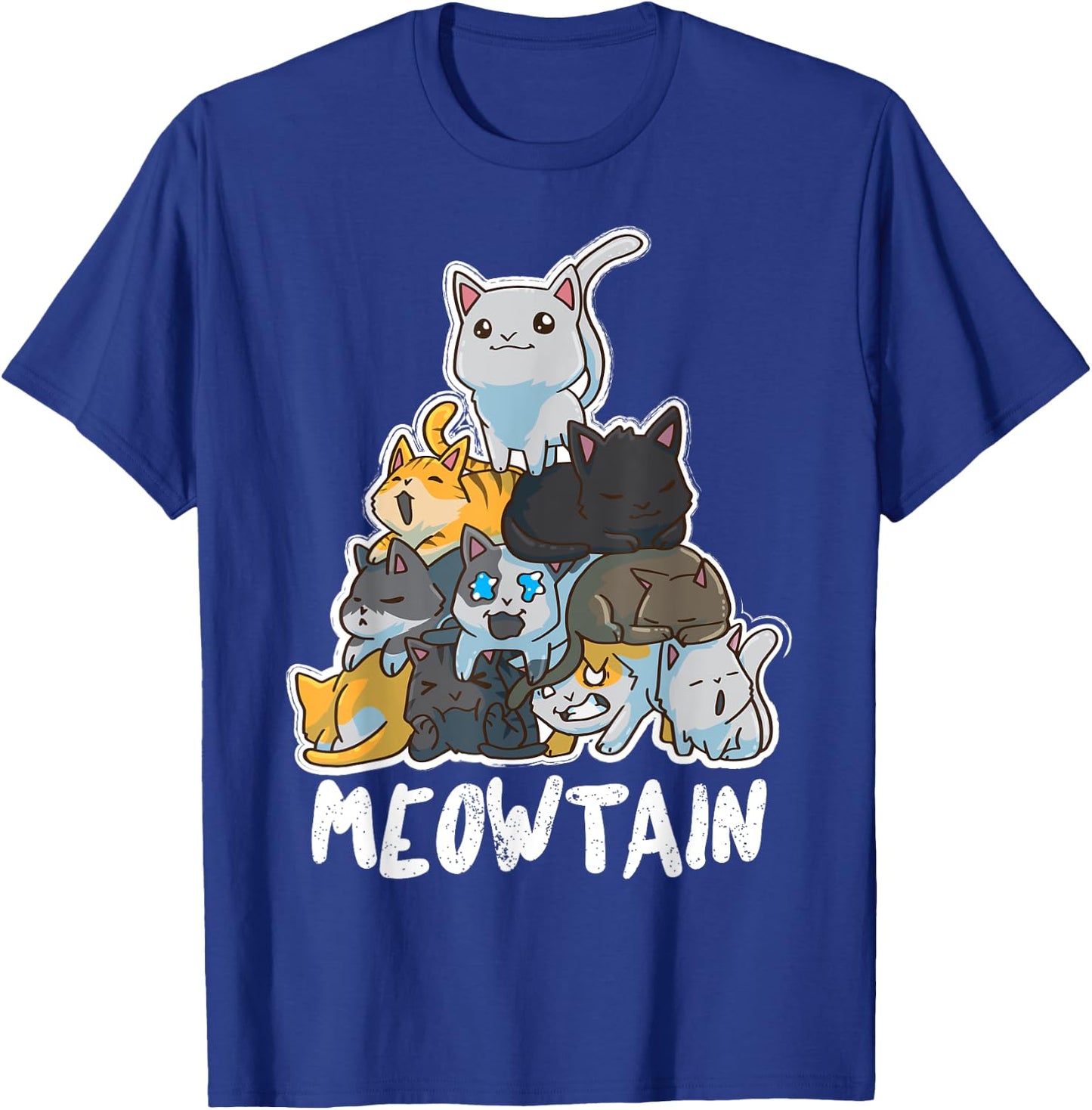 Anime Cats Kawaii Neko Pile Moewtain T-Shirt - T-Shirt | Royal