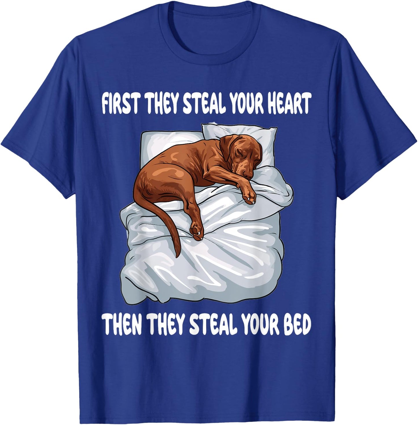 Vizsla Sleeping Pajamas Nightgown T-Shirt - T-Shirt | Royal