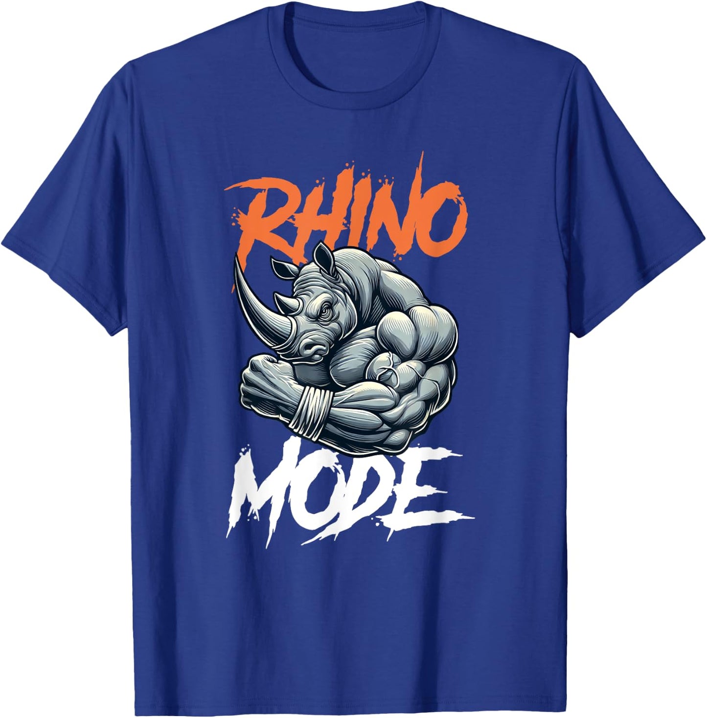 Vintage Art Rhino MODE Kawai Pet Lovers Funny Animal Happily T-Shirt - T-Shirt | Royal