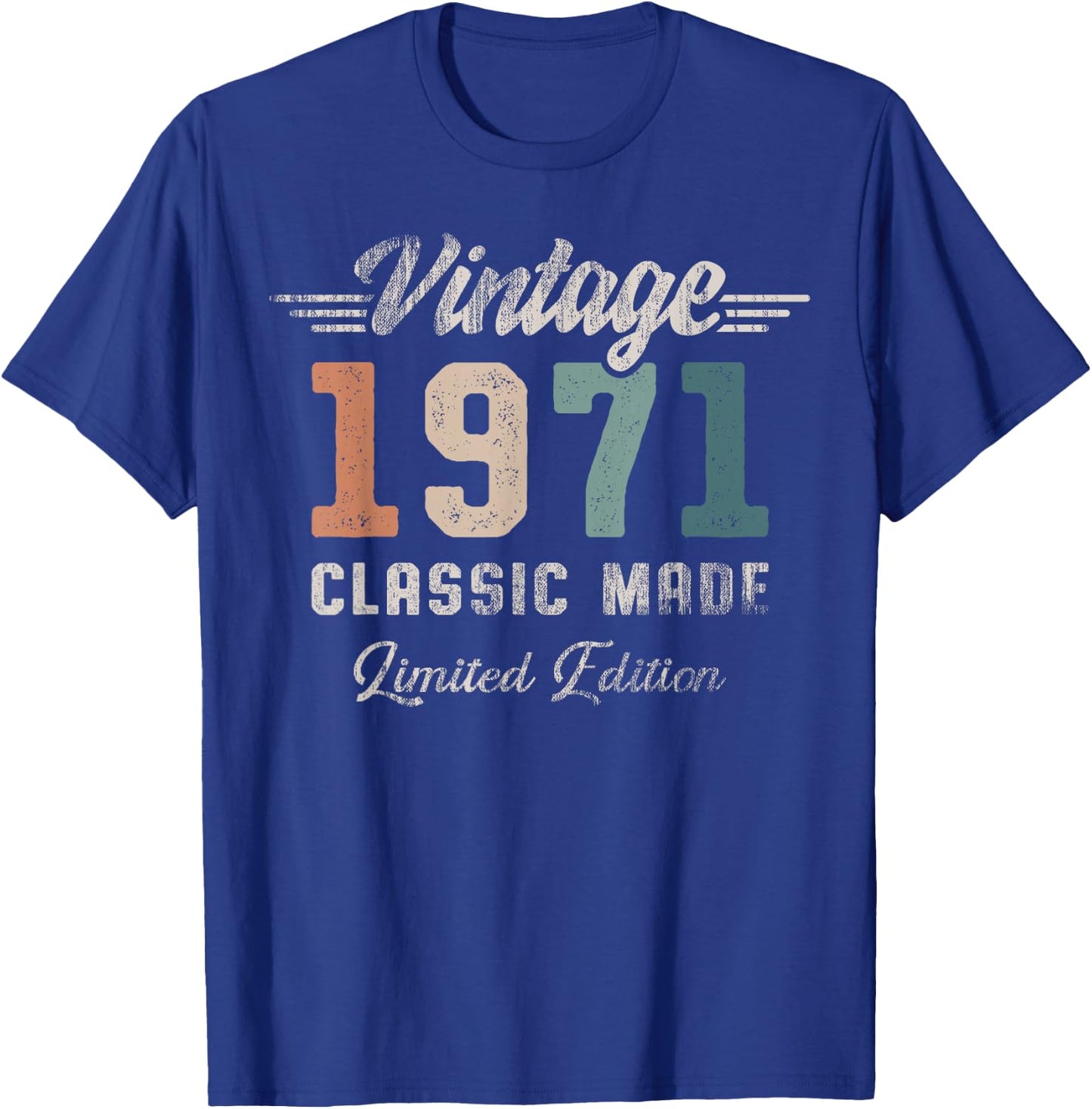 Vintage 1971 55th Birthday Classic Car T-Shirt - T-Shirt | Royal