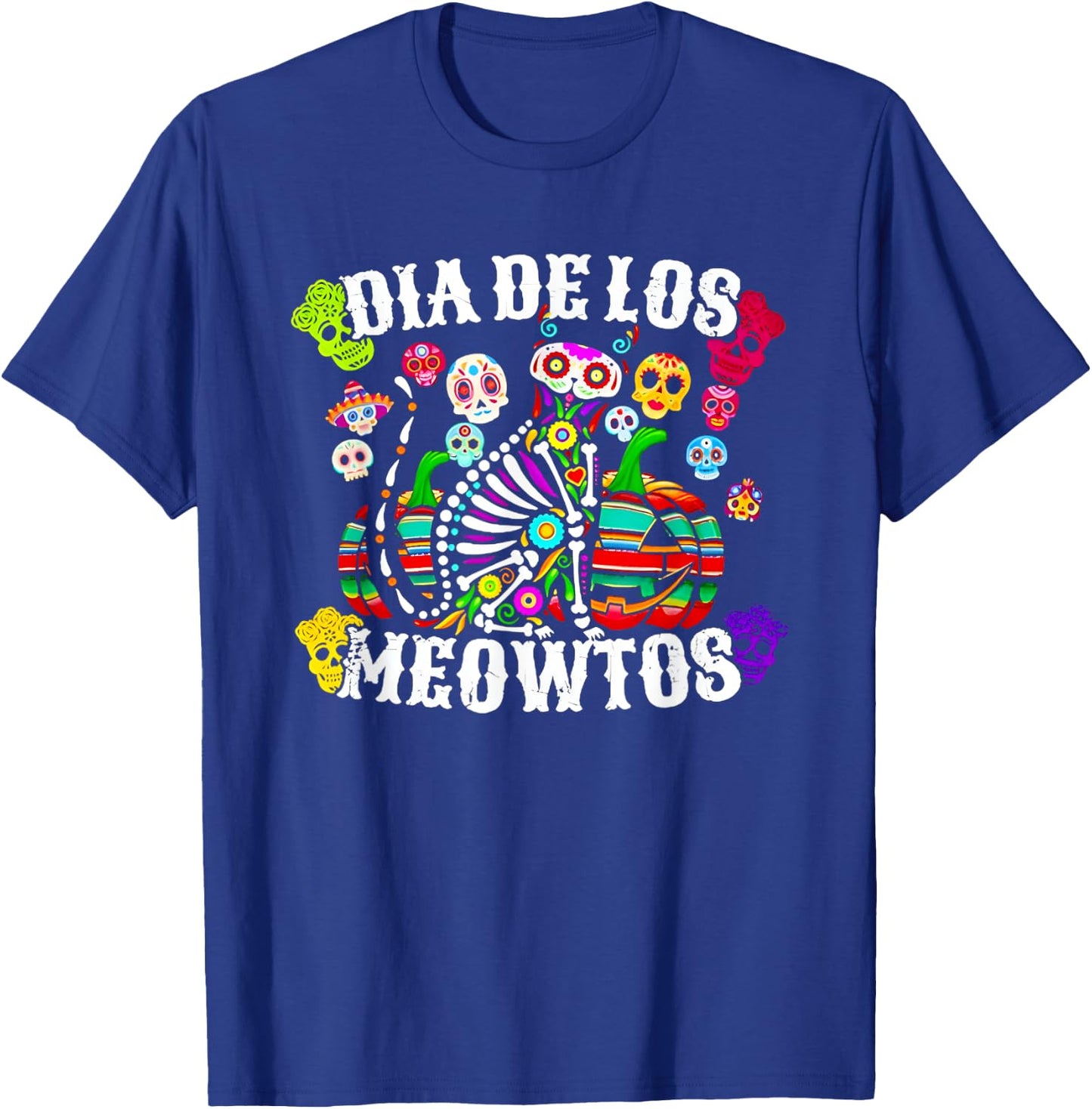 Dia De Los Meowtos Mexicano T-Shirt - T-Shirt | Royal