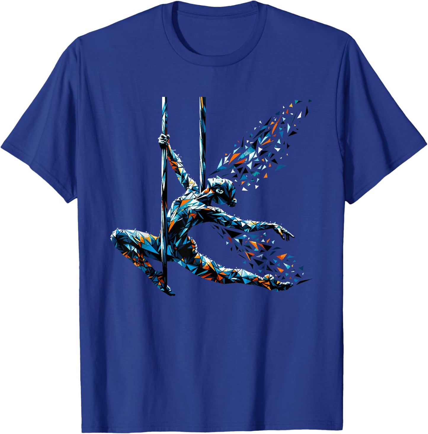 Polygon Art Aerial Silk Yoga Aerialist Acrobatics T-Shirt - T-Shirt | Royal