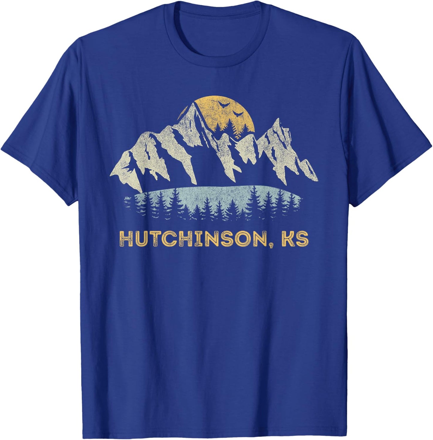 Hutchinson Kansas Mountain Sunset Sunrise KS T-Shirt - T-Shirt | Royal