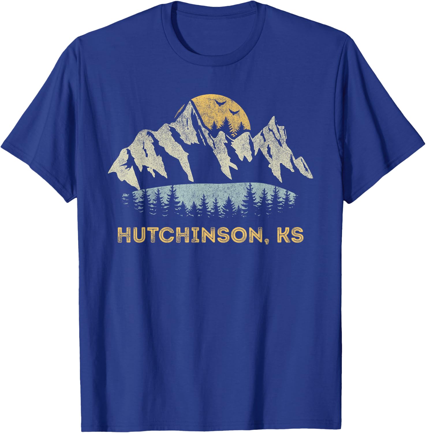 Hutchinson Kansas Mountain Sunset Sunrise KS T-Shirt - T-Shirt | Royal