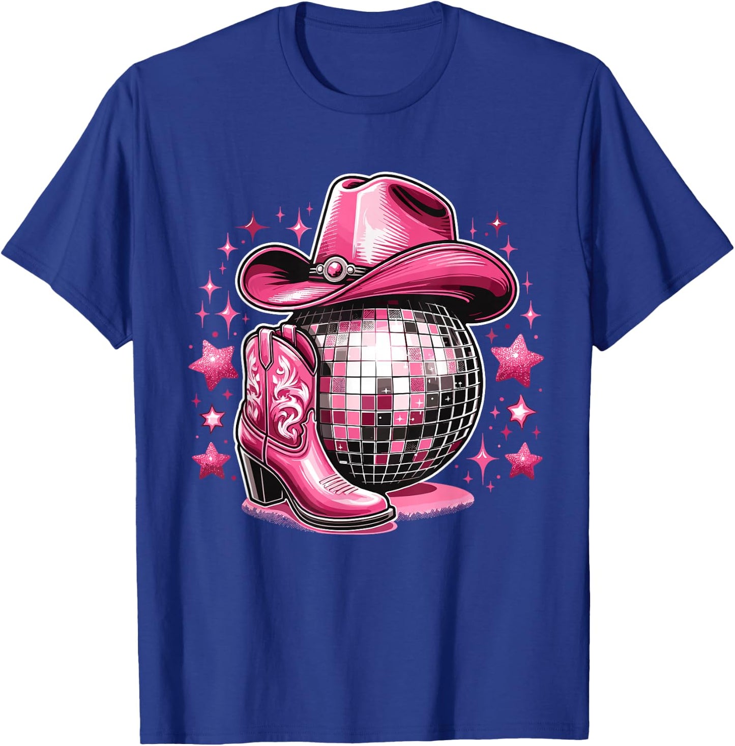 Western Cowgirl Rodeo Disco Retro Bachelorette Party T-Shirt - T-Shirt | Royal