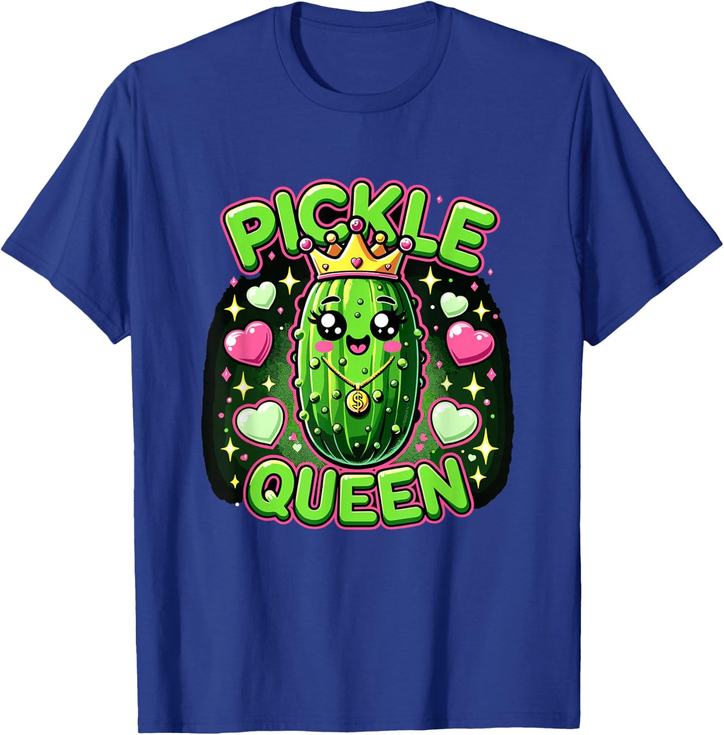 Pickle Queen for Girls and Women funny pickle T-Shirt - T-Shirt | Royal