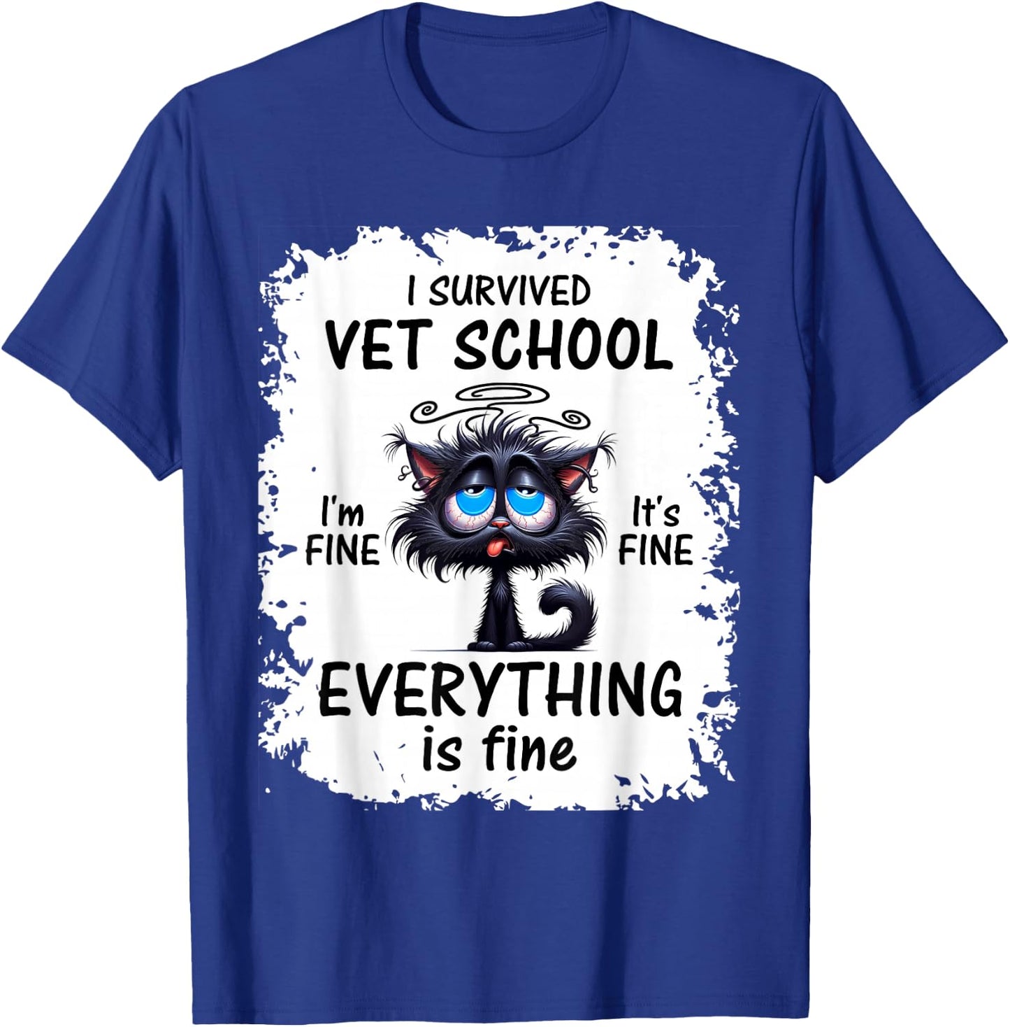 I Survived Vet School Cat T-Shirt - T-Shirt | Royal