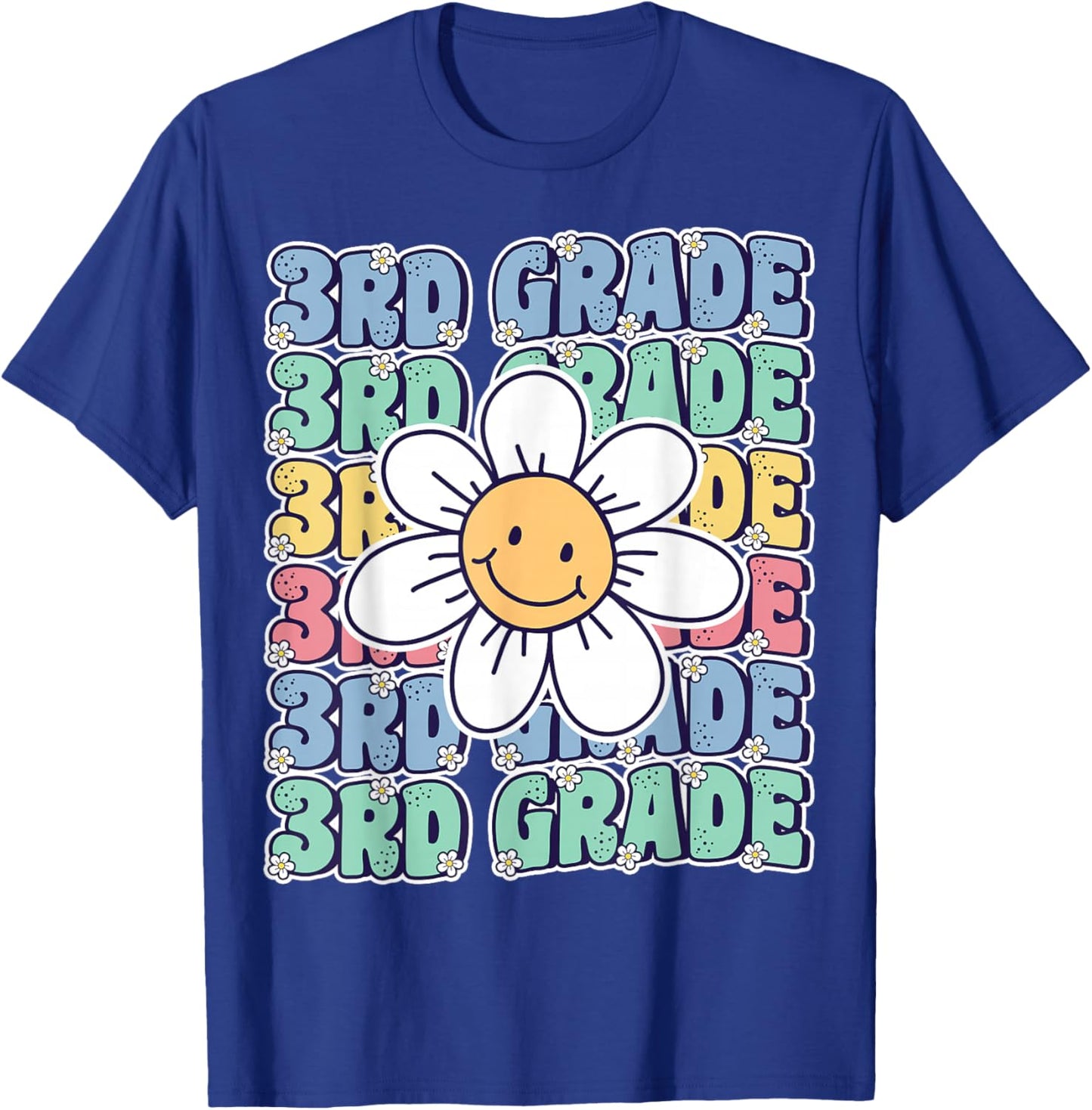 Groovy 3rd Grade Back to School First Day of Third Grade T-Shirt - T-Shirt | Royal