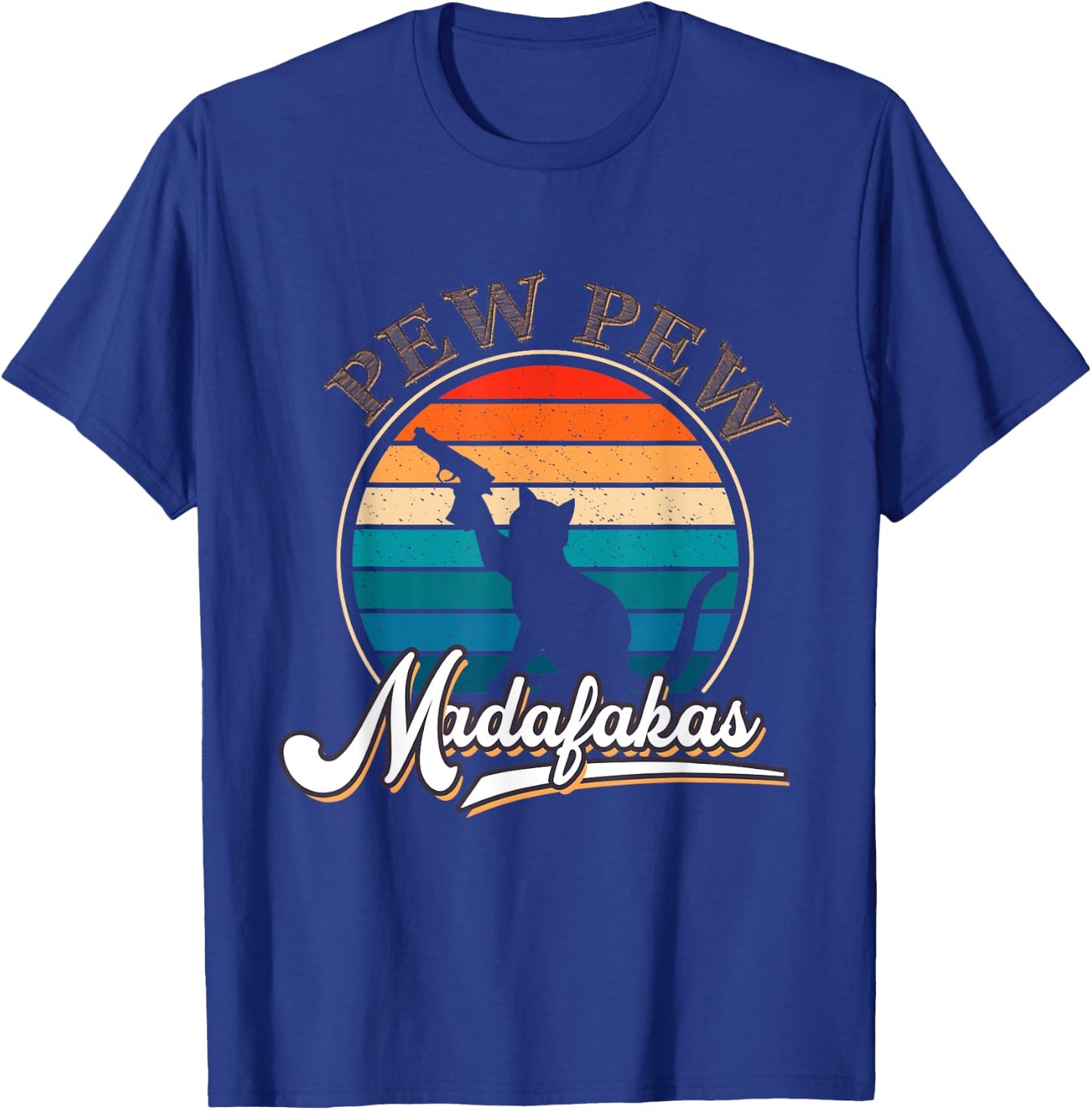 Vintage PewPew Mada-fakas Crazy Pew Cat Women T-Shirt - T-Shirt | Royal