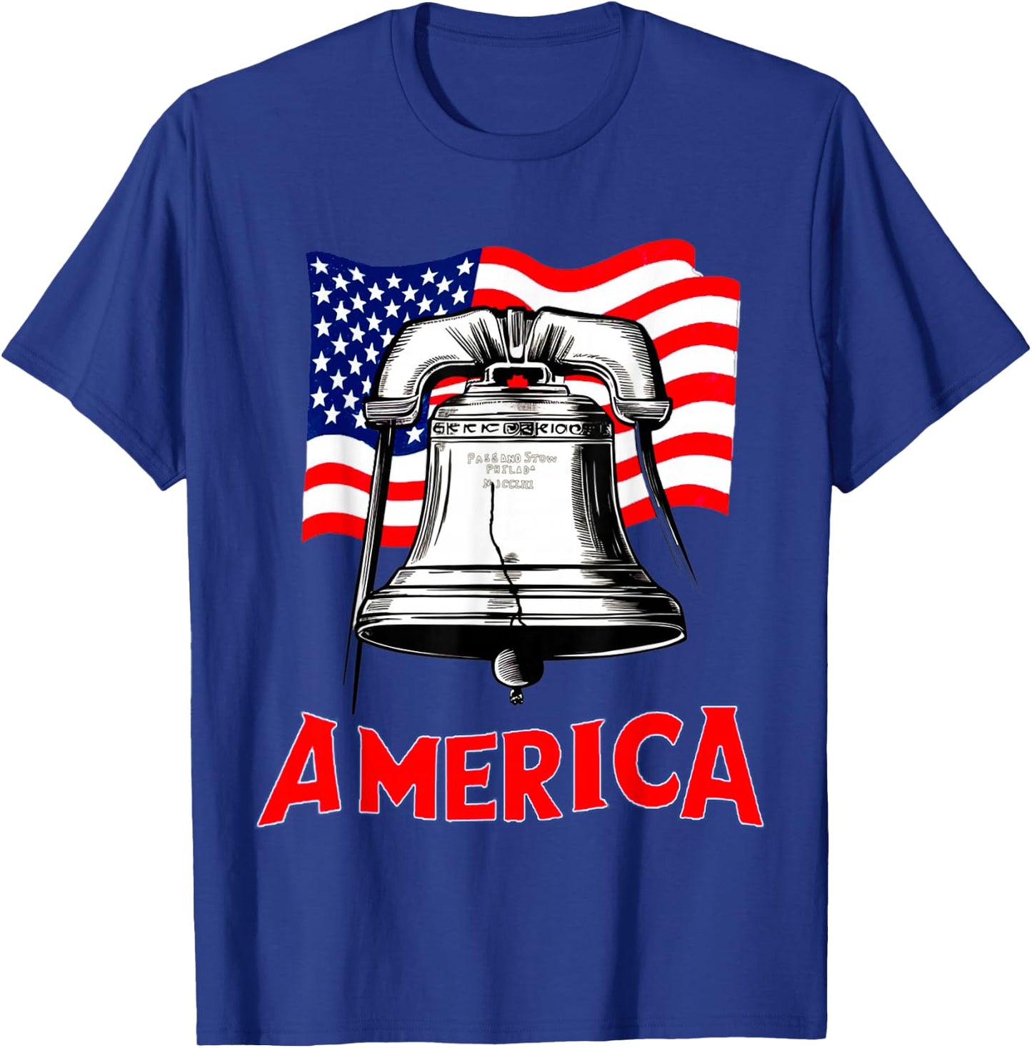 Liberty Bell and America Let freedom Ring T-Shirt - T-Shirt | Royal