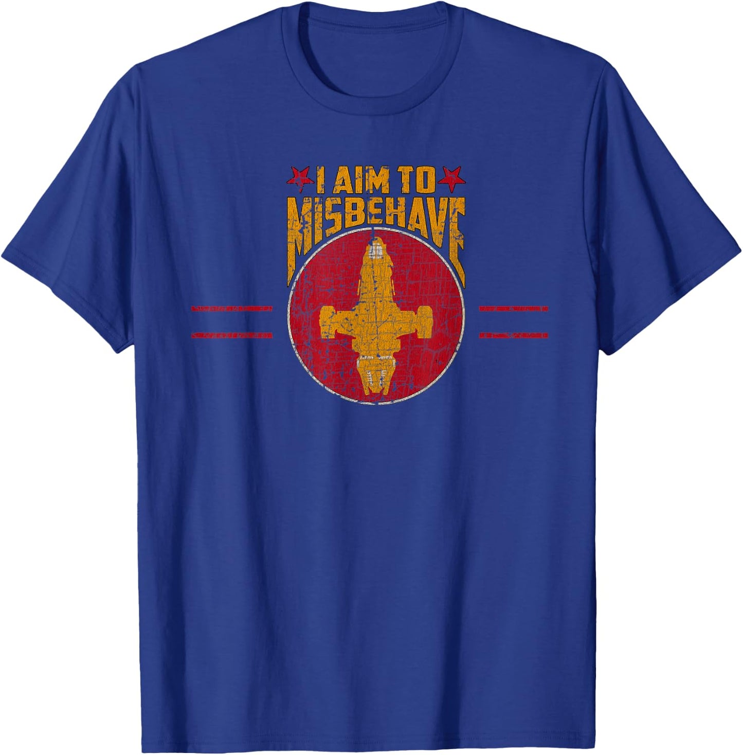 Ship Works I Aim to Misbehave T-Shirt - T-Shirt | Royal