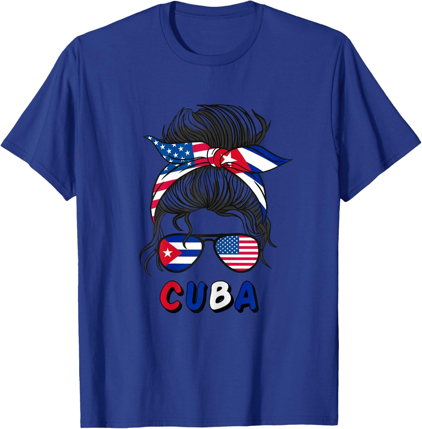 Cuba Girls USA American cuban Girl T-Shirt - T-Shirt | Royal