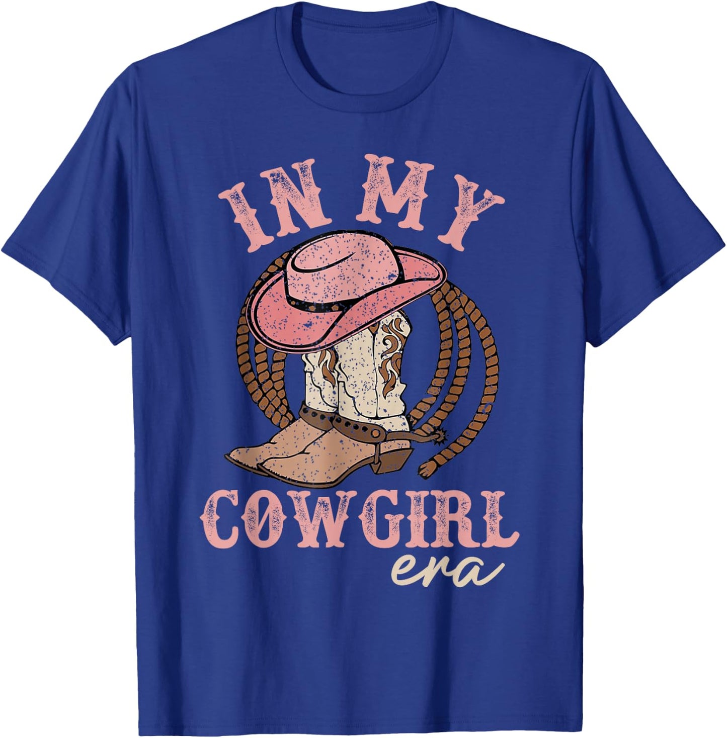 In My Cowgirl Era Groovy Cute Western Rodeo Cowgirl T-Shirt - T-Shirt | Royal